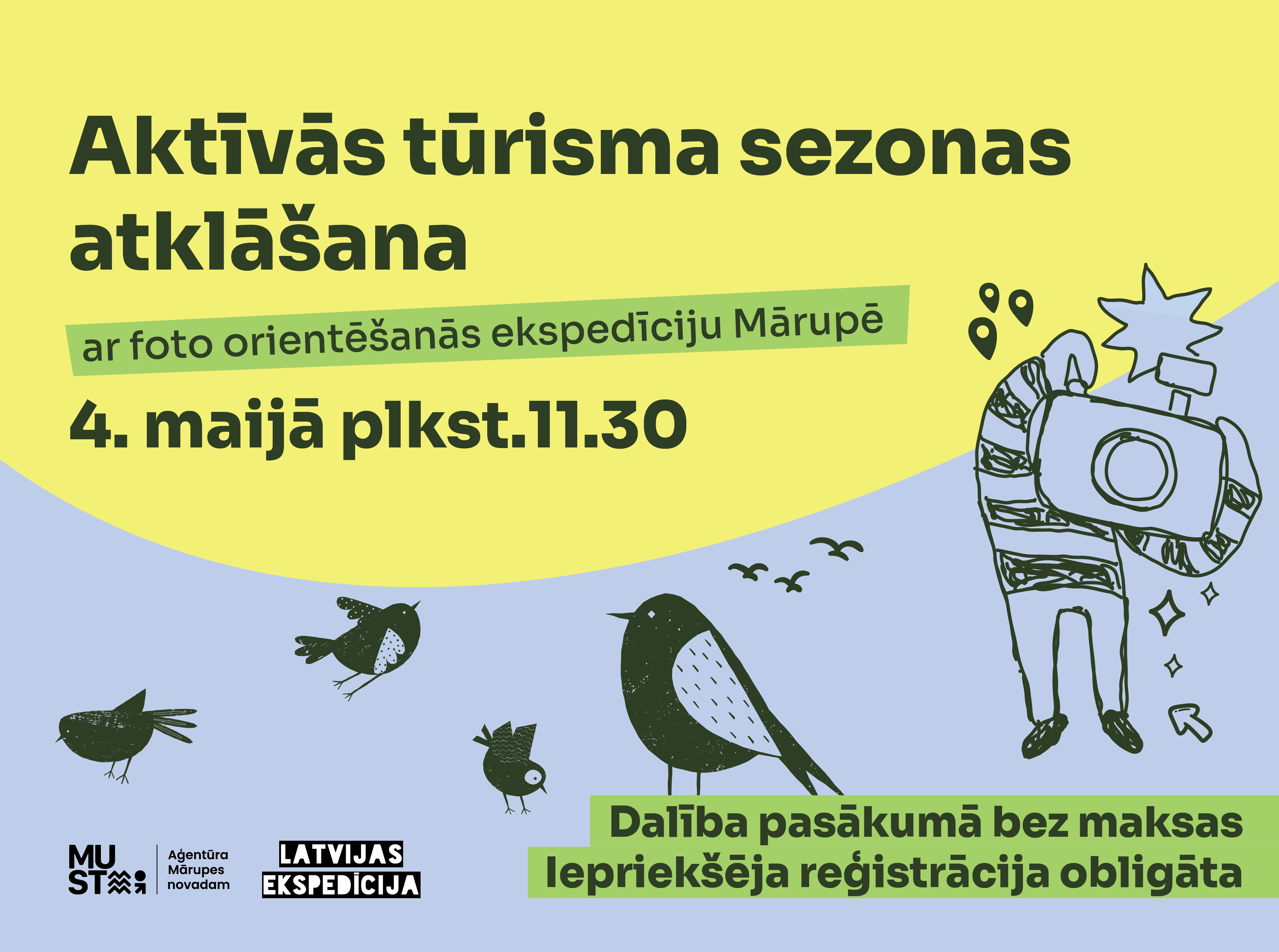 Atklāsim Aktīvo tūrisma sezonu Mārupes novadā kopā!